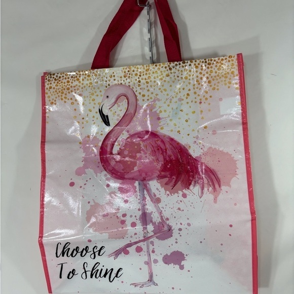 Large Pink Flamingo Tote - Picture 1 of 3